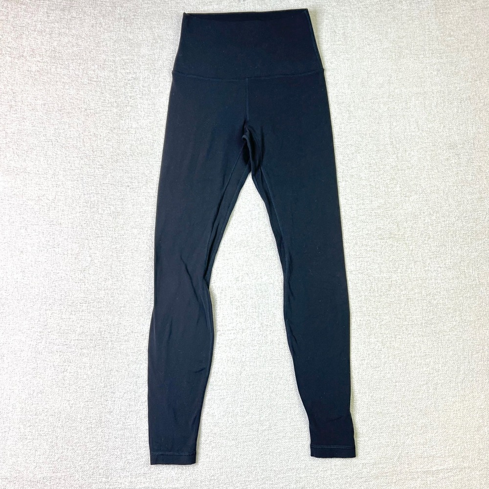 Lululemon Align High-Rise Pant 28 Black Shine Foil Leggings LW5GJNS Size 4